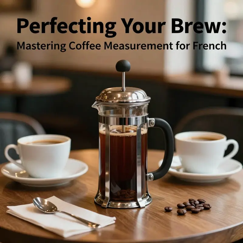 Beautifully brewed French press coffee served with cups on a cozy cafe table.