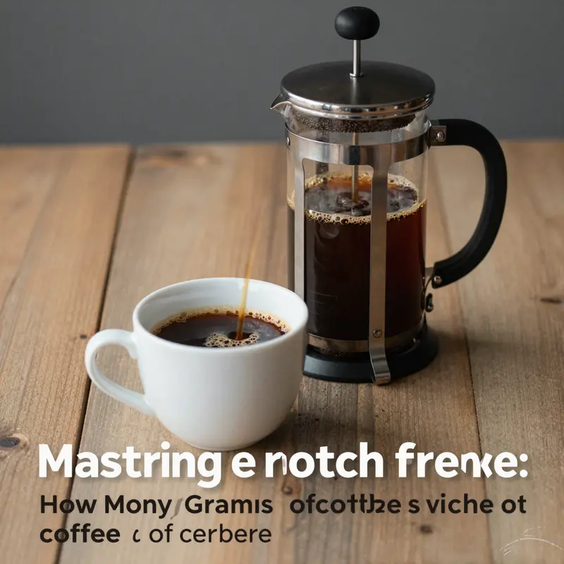 A beautiful arrangement of a French press and a mug of freshly brewed coffee on a wooden table, symbolizing coffee culture.