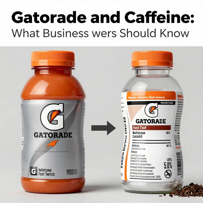 Standard Gatorade Thirst Quencher bottles, all caffeine-free.