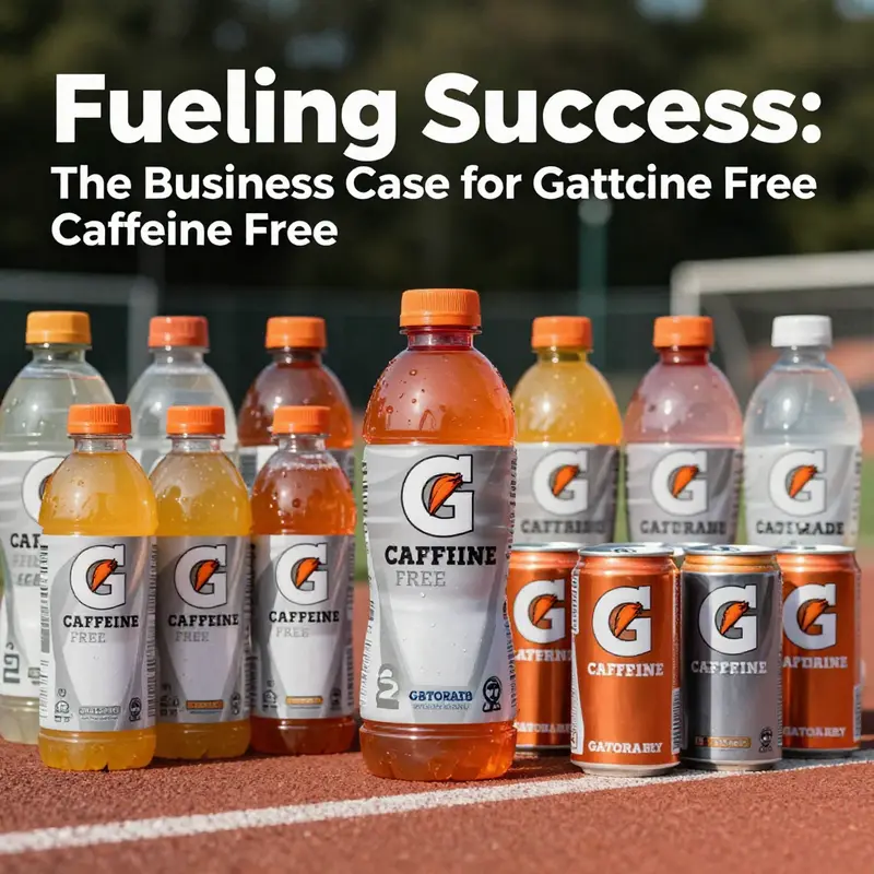 A selection of Gatorade Caffeine Free products highlighting their variety and convenience for consumers.