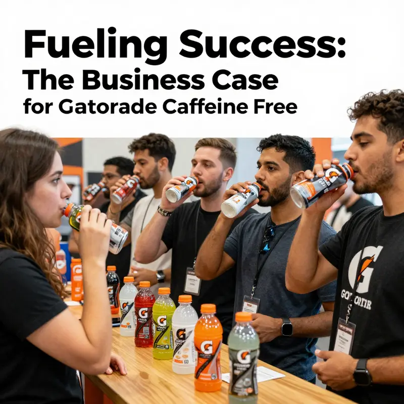 A selection of Gatorade Caffeine Free products highlighting their variety and convenience for consumers.