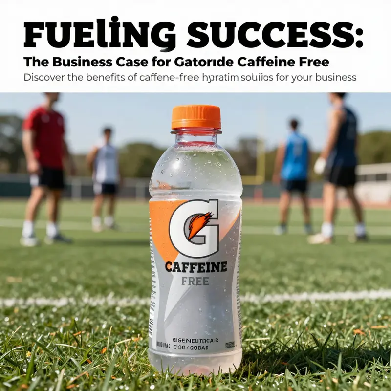 A vibrant image featuring Gatorade Caffeine Free bottles on a sports field, highlighting hydration during athletic activities.