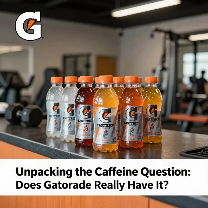 An overview of Gatorade flavors highlighting its caffeine-free traditional sports drinks.
