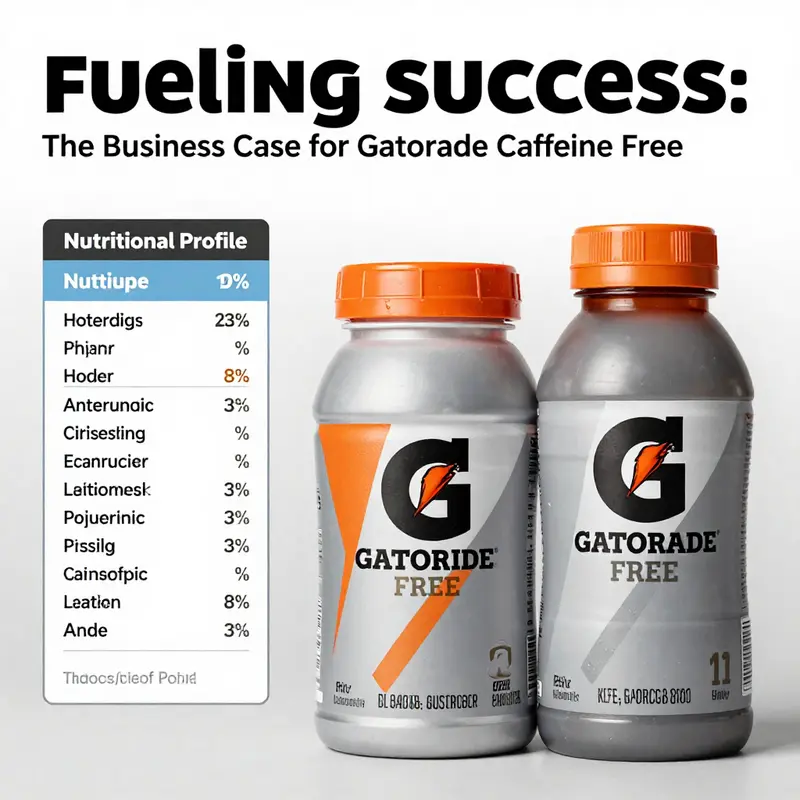 A selection of Gatorade Caffeine Free products highlighting their variety and convenience for consumers.