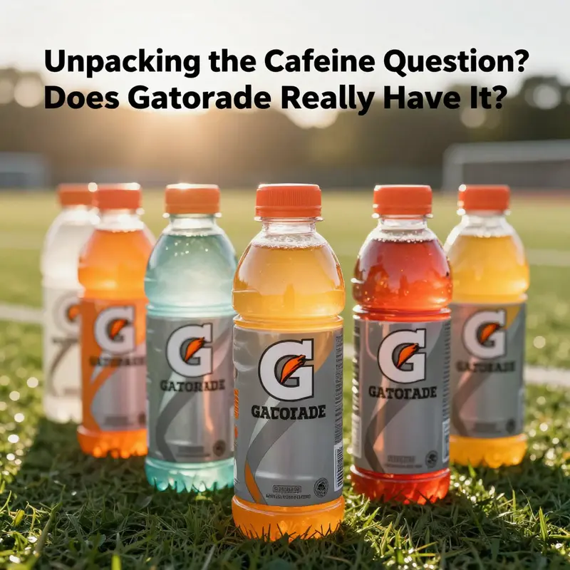 An overview of Gatorade flavors highlighting its caffeine-free traditional sports drinks.
