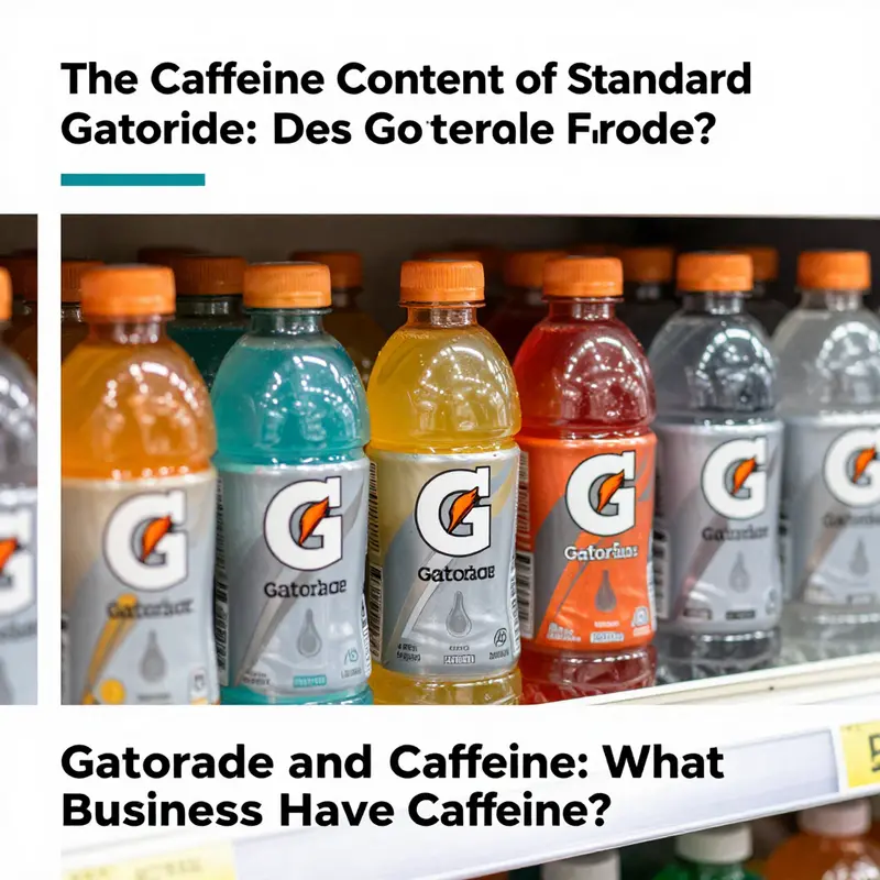 Standard Gatorade Thirst Quencher bottles, all caffeine-free.