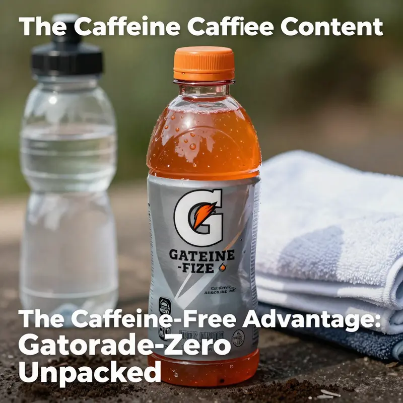 Gatorade Zero bottle highlighting its caffeine-free label in a sports context.