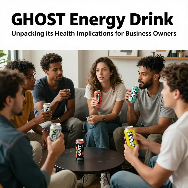 GHOST Energy Drink, showcasing its natural ingredients that contribute to energy and focus.