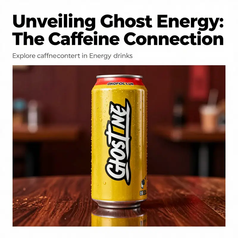 Ghost Energy drink can in a lively and colorful environment.