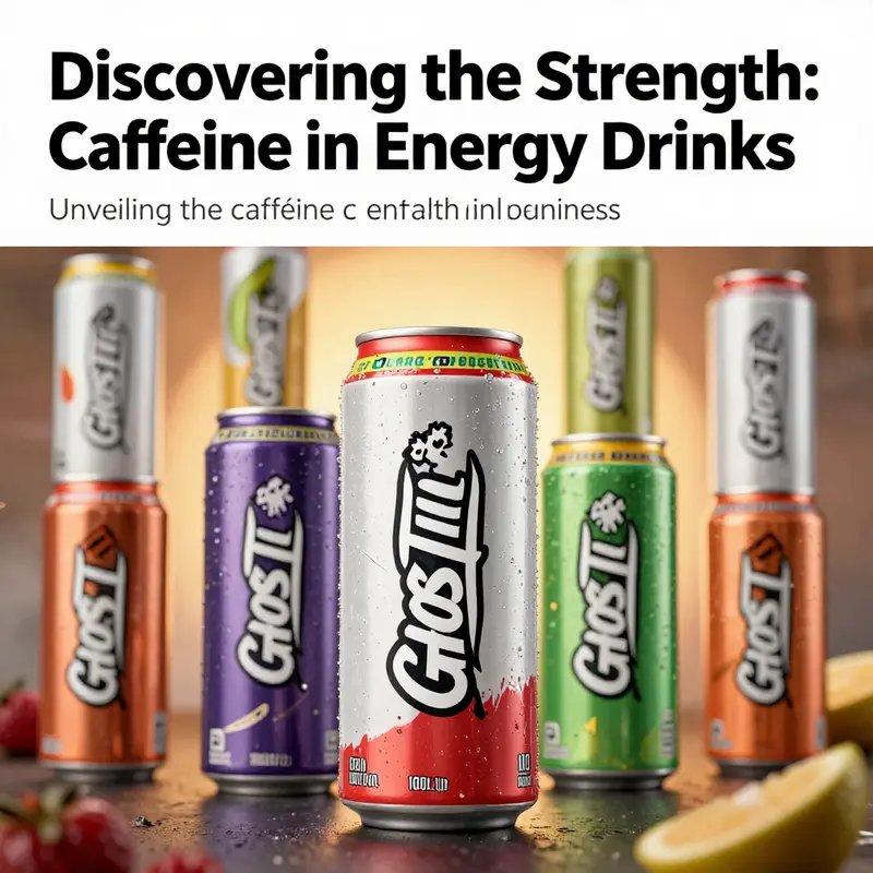 A colorful montage of different Ghost Energy Drink cans showcasing various flavors, emphasizing their energetic persona.