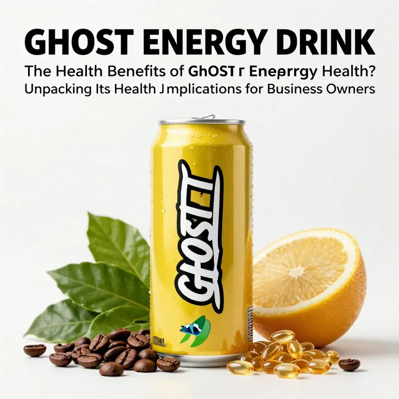 GHOST Energy Drink, showcasing its natural ingredients that contribute to energy and focus.
