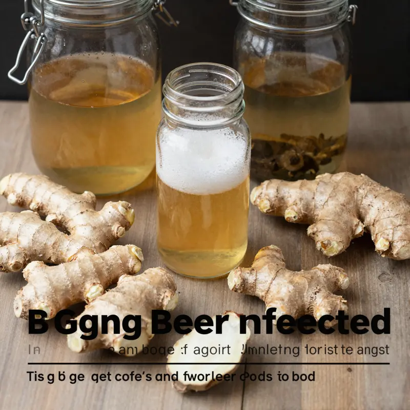 A refreshing ginger beer drink, illustrating its natural ingredients and caffeine-free status.