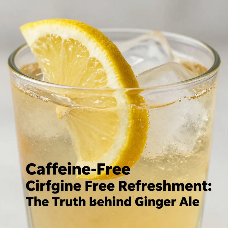 The refreshing ingredients of ginger ale, highlighting its caffeine-free nature.
