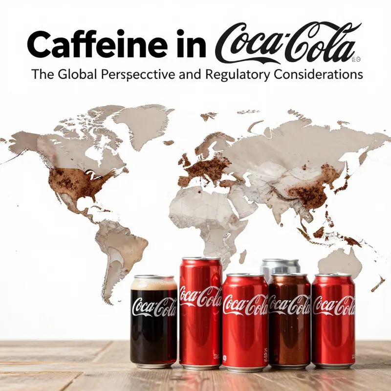 Various Coca-Cola products showcasing their caffeine content.
