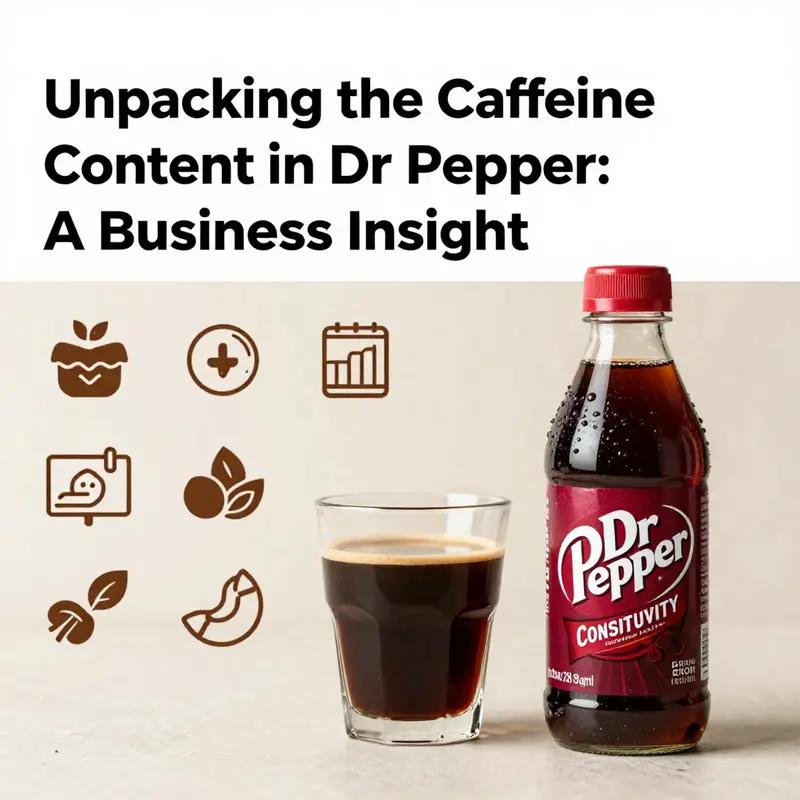 Comparison of caffeine content in Dr Pepper and other soft drinks.