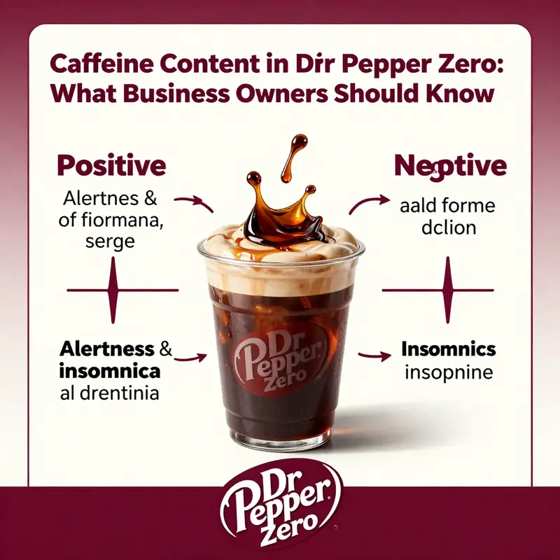 Dr Pepper Zero can showcasing its caffeine content alongside a coffee cup for comparison.