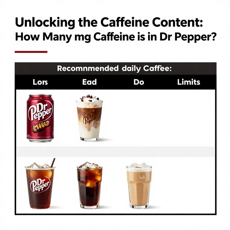 A detailed display of Dr Pepper’s caffeine content showcasing the drink’s metrics for business analysis.