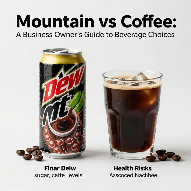 Comparison of the core ingredients and their functions in Mountain Dew and coffee.