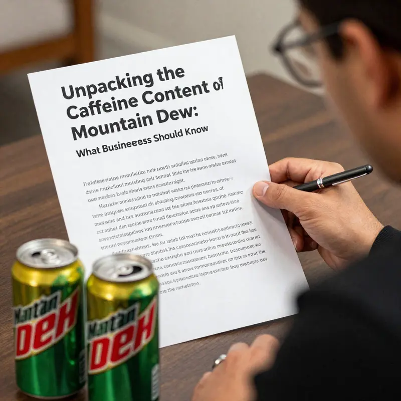 Detailed analysis of Mountain Dew’s caffeine content revealed on the nutrition label.