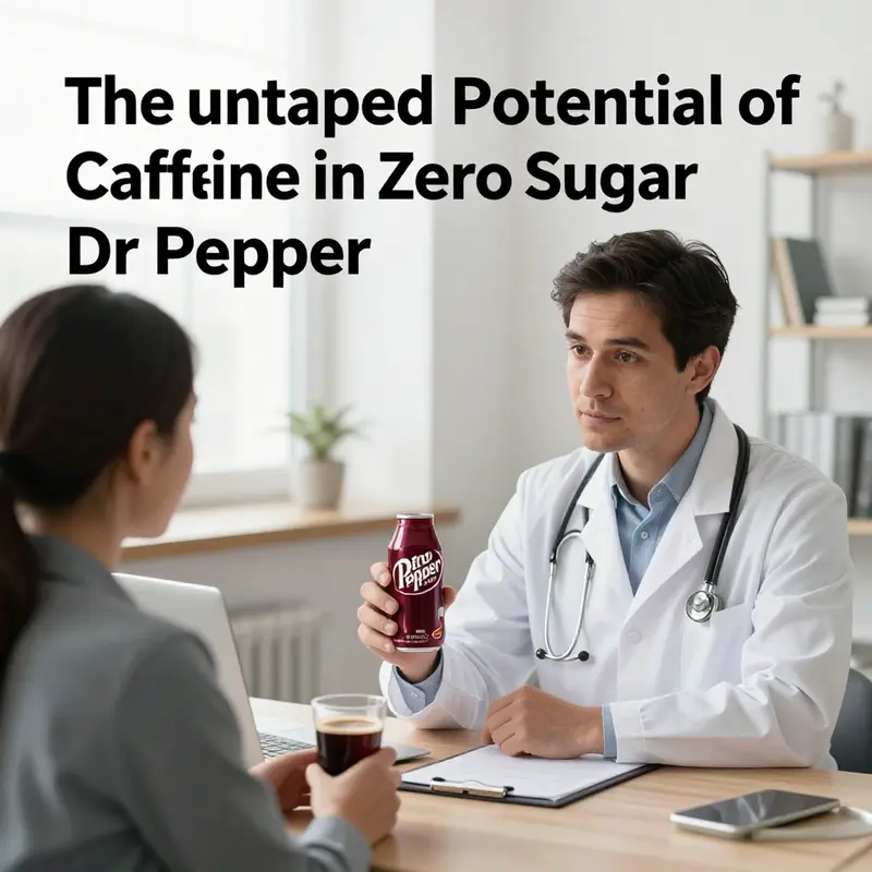 Caffeine content comparison highlighting Zero Sugar Dr Pepper.