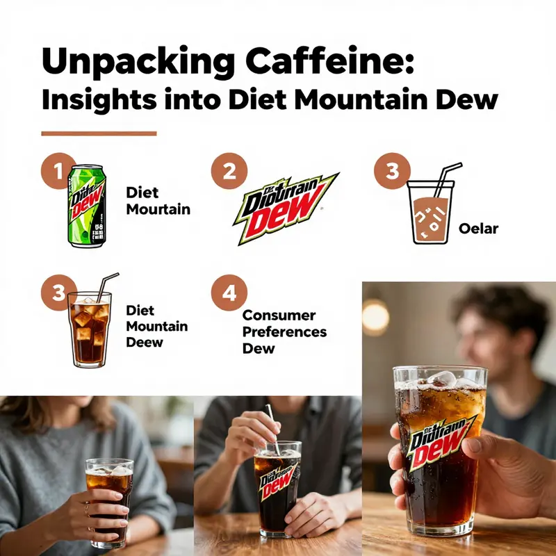 Diet Mountain Dew’s impressive caffeine content is set against that of other popular sodas.