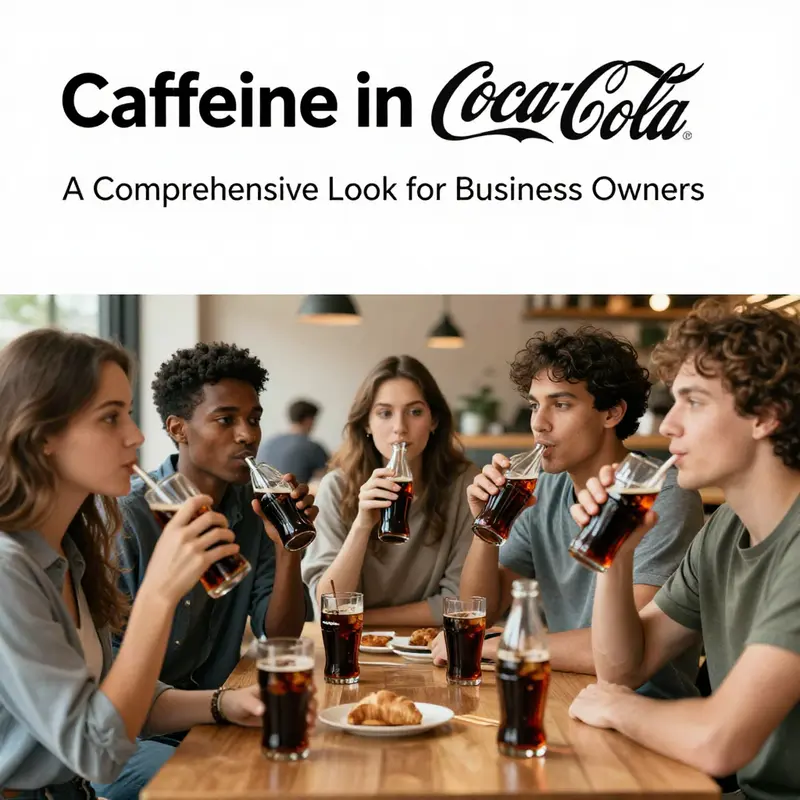 Various Coca-Cola products showcasing their caffeine content.