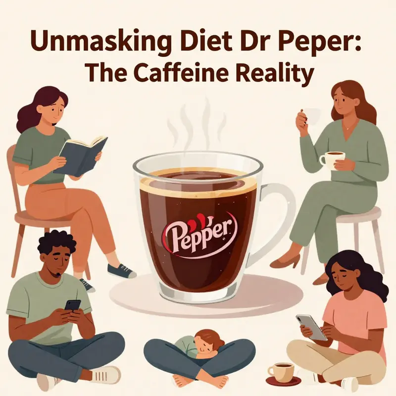 Caffeine content comparison of Diet Dr Pepper with other typical sodas.