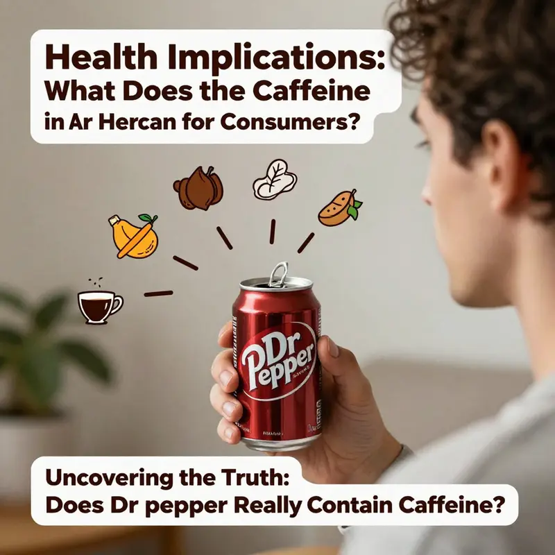 A can of Dr Pepper featuring prominent caffeine content labeling.
