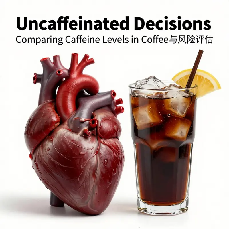 Comparative infographic showcasing caffeine levels in coffee versus Coke.