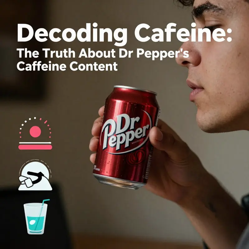 Caffeine content comparison among Dr Pepper variants.