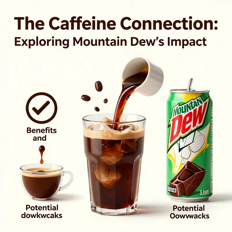 Nutritional details showing the caffeine content in Mountain Dew.