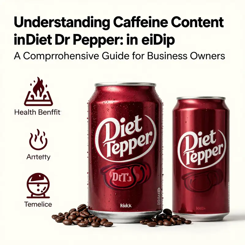 A visual representation of Diet Dr Pepper with its notable caffeine content.