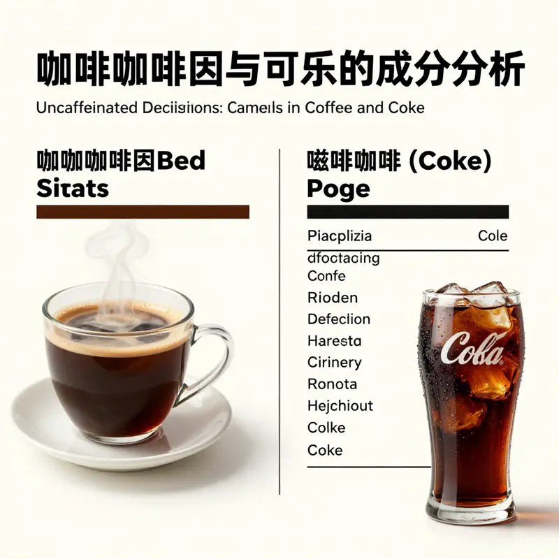 Comparative infographic showcasing caffeine levels in coffee versus Coke.