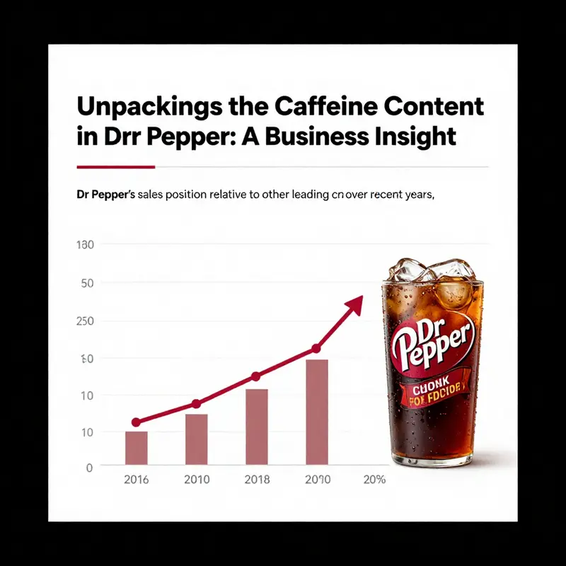 Comparison of caffeine content in Dr Pepper and other soft drinks.