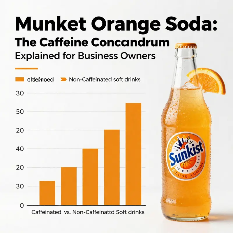 The distinction between caffeinated and caffeine-free Sunkist Orange Soda variants on display.