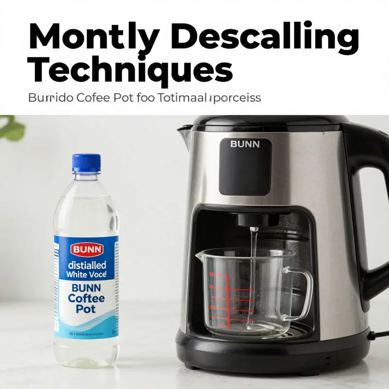 A barista diligently cleaning a BUNN coffee pot to maintain quality brewing.