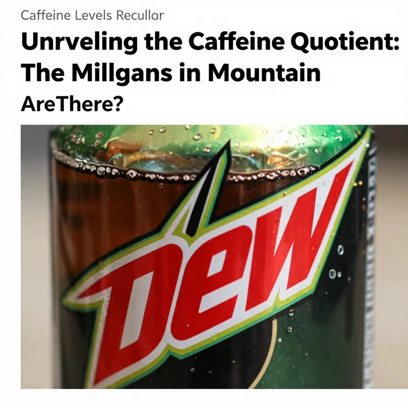 A 12-ounce can of regular Mountain Dew, highlighting its caffeine content.