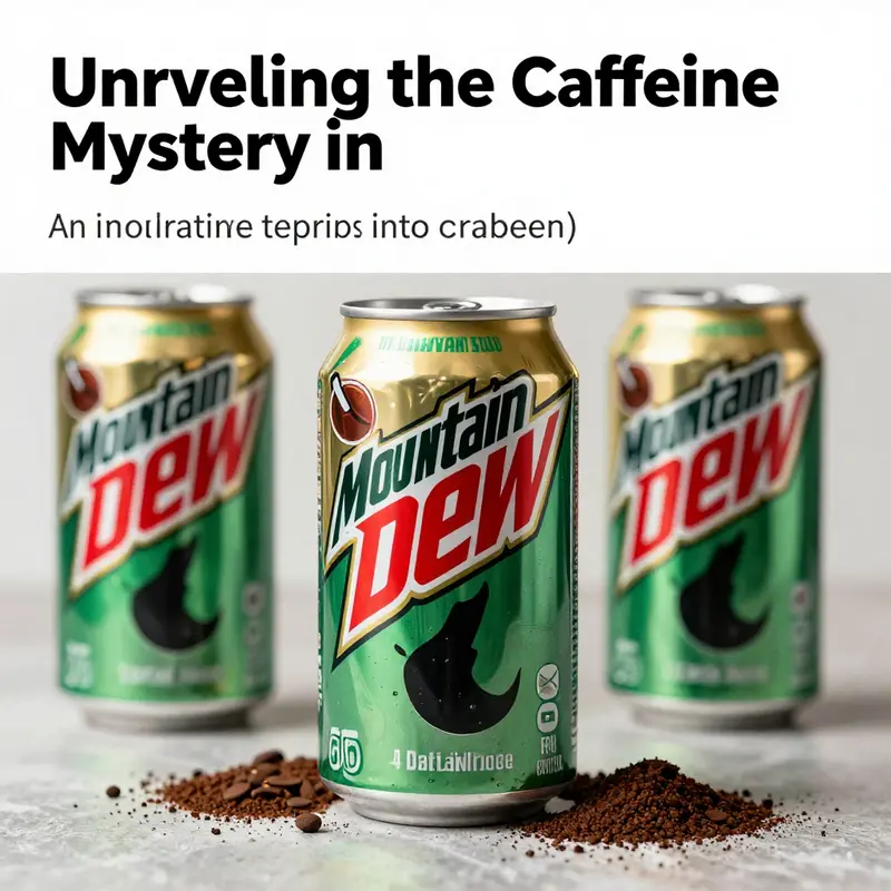A cover image illustrating Mountain Dew cans alongside graphics symbolizing caffeine energy.
