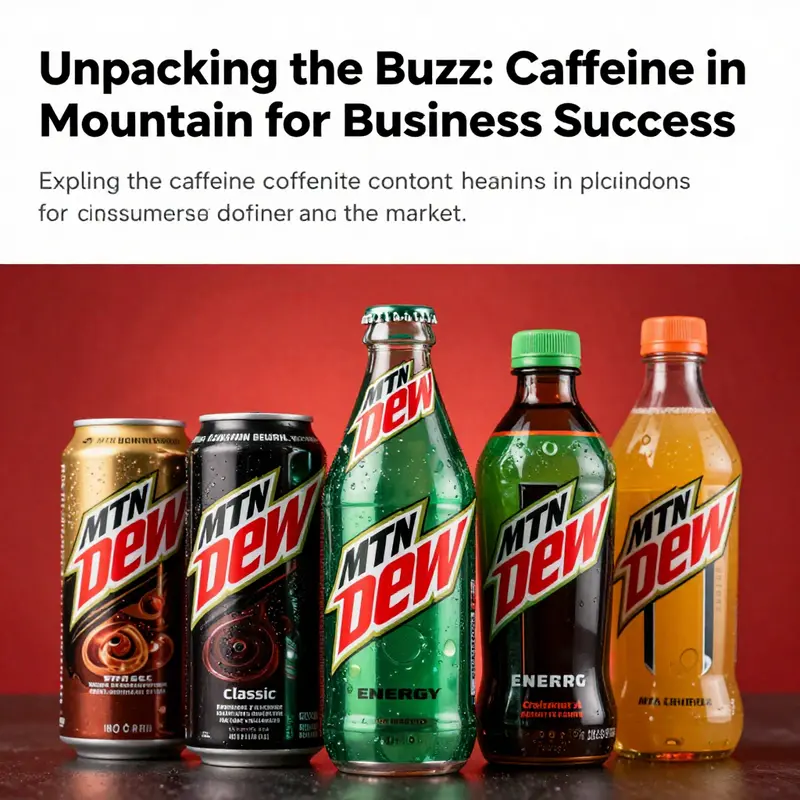 A display of various Mountain Dew beverages against a vibrant background, highlighting their energetic branding.