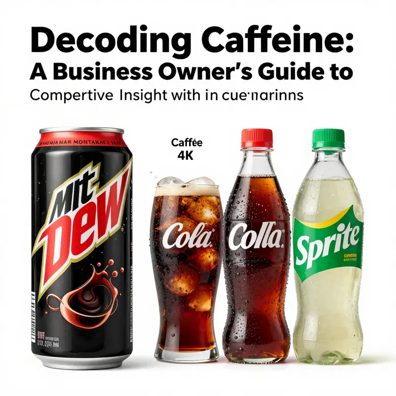 A visual comparison of Original and Code Red Mountain Dew, highlighting their caffeine content.