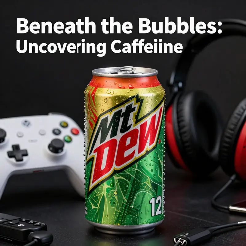 Mountain Dew’s caffeine content fuels energy and focus for gamers and professionals.