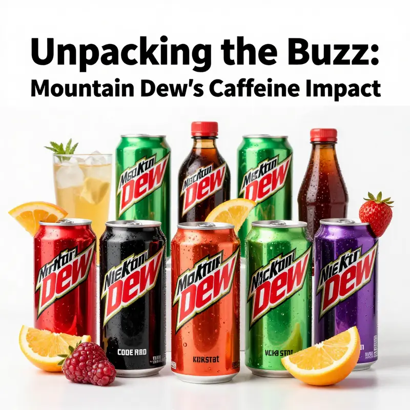 Caffeine content in a classic Mountain Dew can reflects consumer choice.