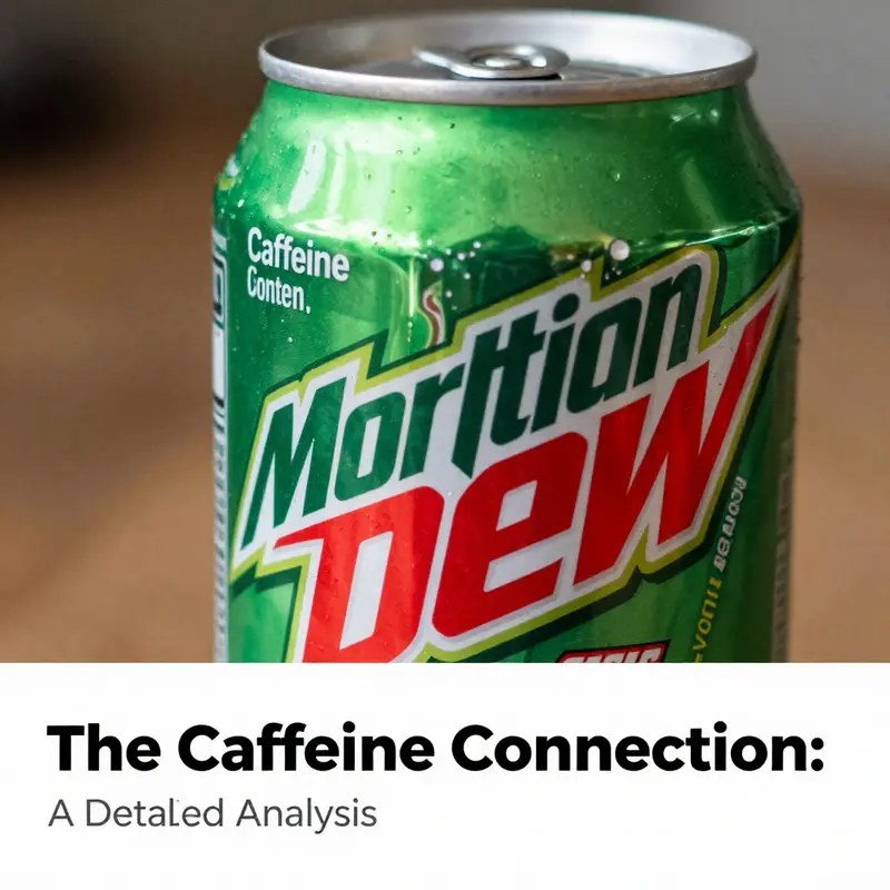 Nutritional details showing the caffeine content in Mountain Dew.
