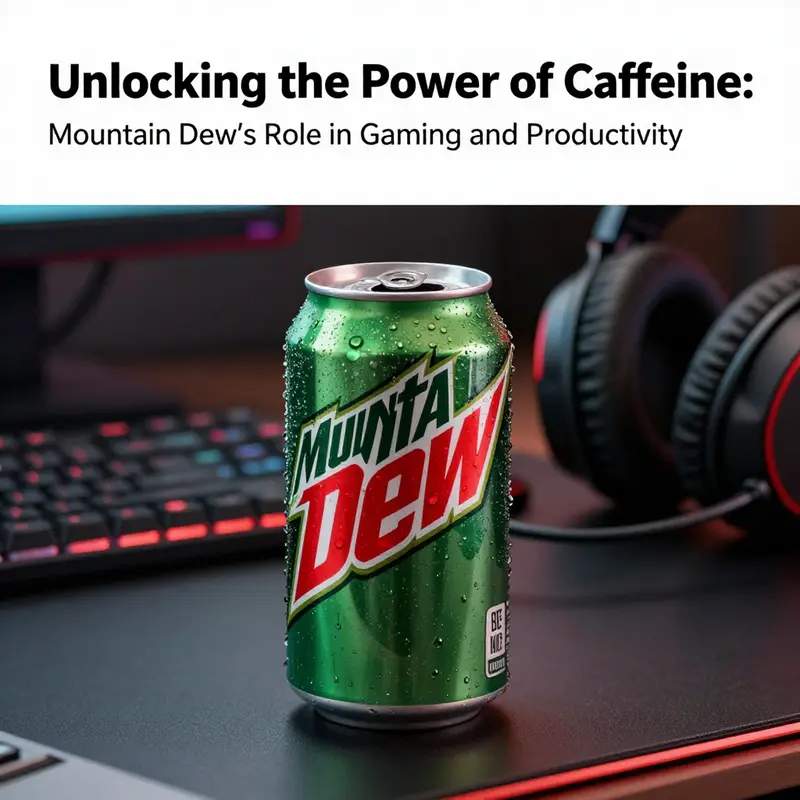 Mountain Dew – the drink of choice for gamers needing a caffeine boost.