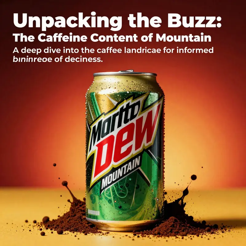 A can of Mountain Dew against a vibrant background, signifying energy.