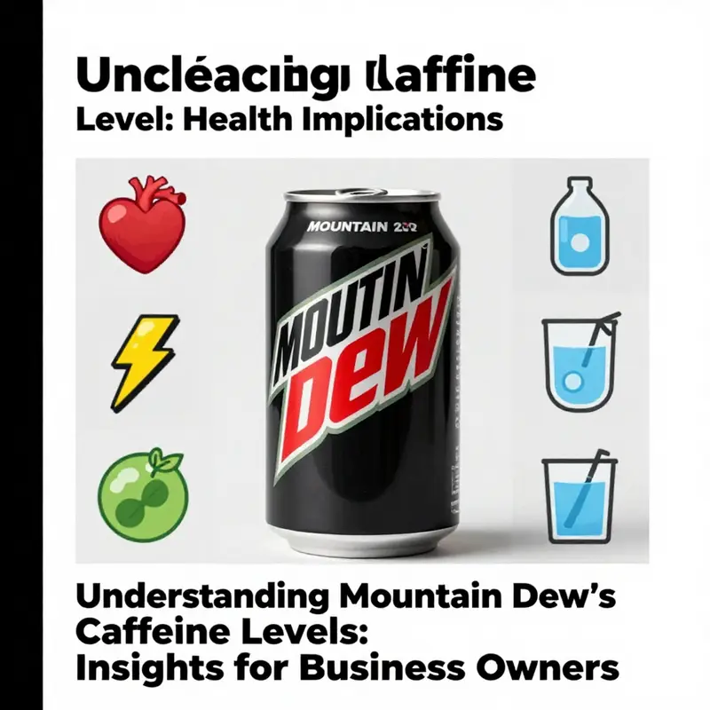 A detailed comparison of caffeine levels across various Mountain Dew variants.