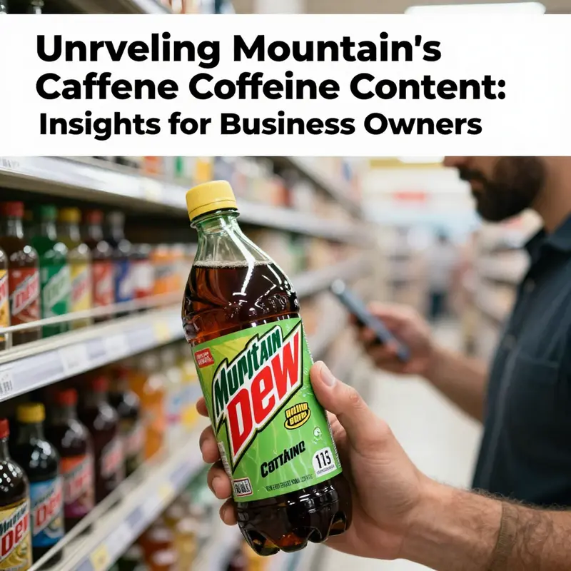 Standard Mountain Dew can showcasing caffeine content.