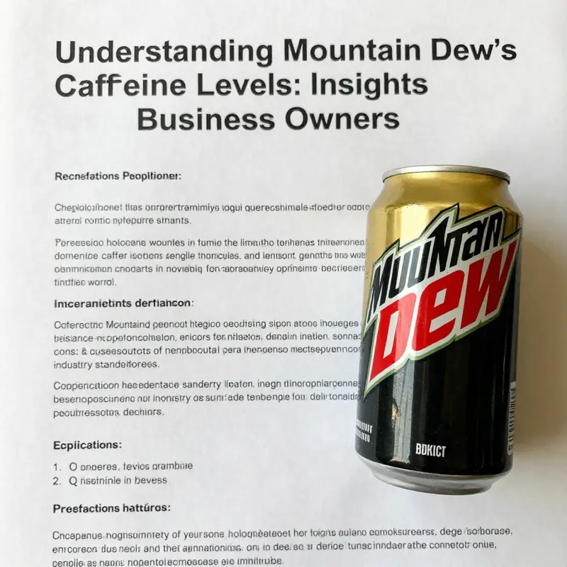 A detailed comparison of caffeine levels across various Mountain Dew variants.