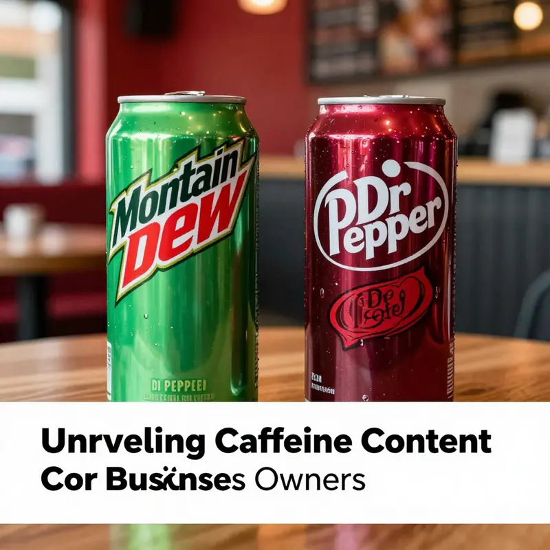 Mountain Dew and Dr Pepper in a café setting, illustrating their market competition.