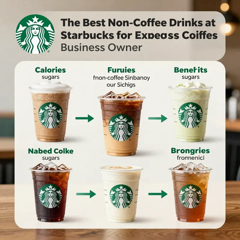 An overview of Starbucks’ delightful non-coffee drinks, showcasing their variety and appeal.